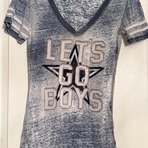 Dallas Cowboys “Let’s Go Boys”- Navy/White Thin T-shirt.